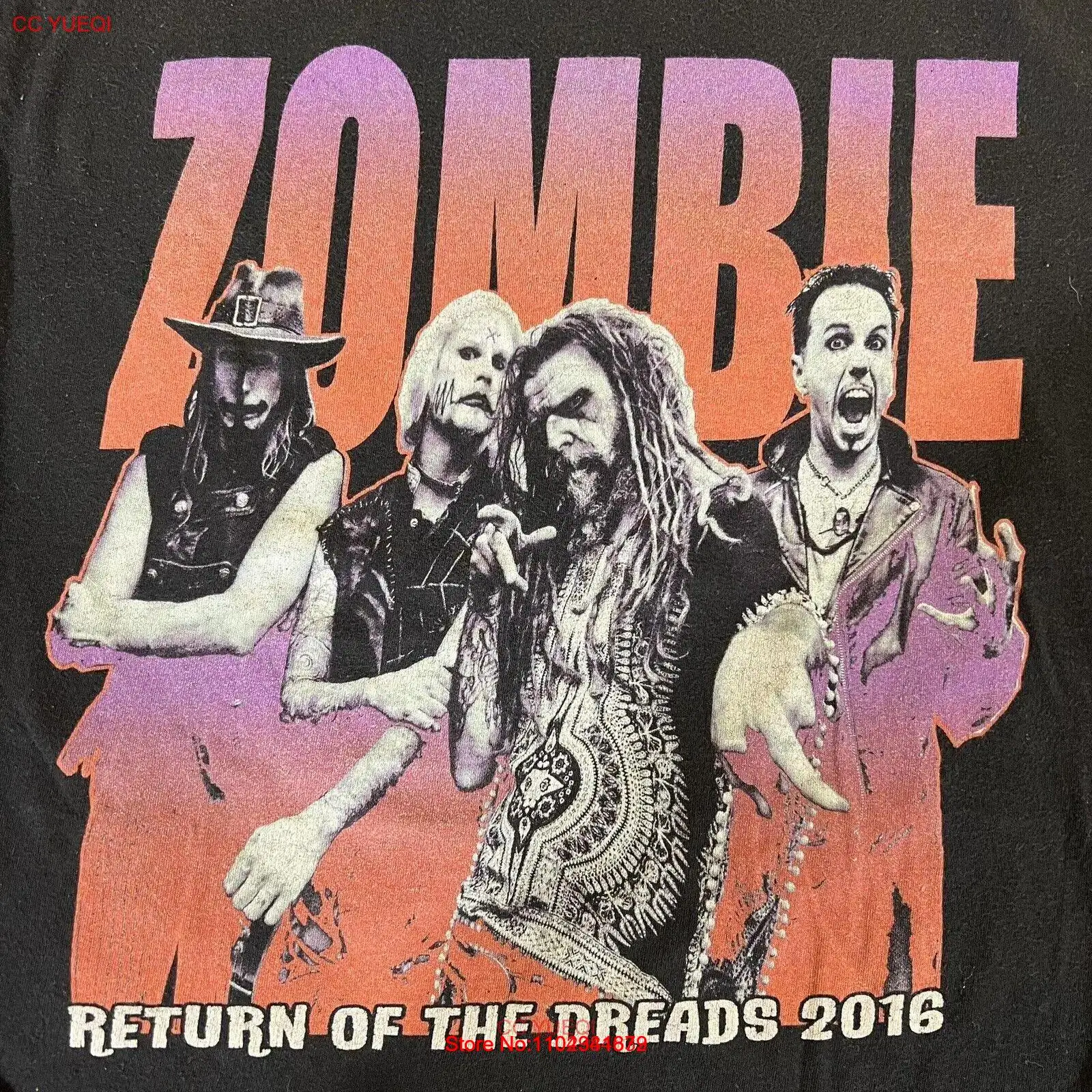 1 side on front Rob Zombie Return Of The Dreads John 5 Shirt Black Unisex S-5XL