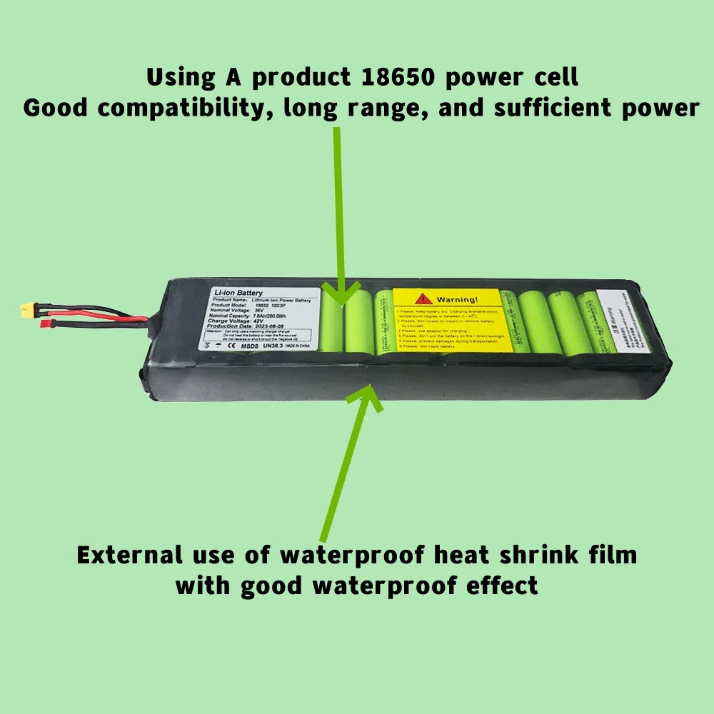 For Xiaomi M365 Electric Scooter 36V 7800mAh Li-ion Battery Pack Built-in BMS Protection Long-Lasting Range Without communica