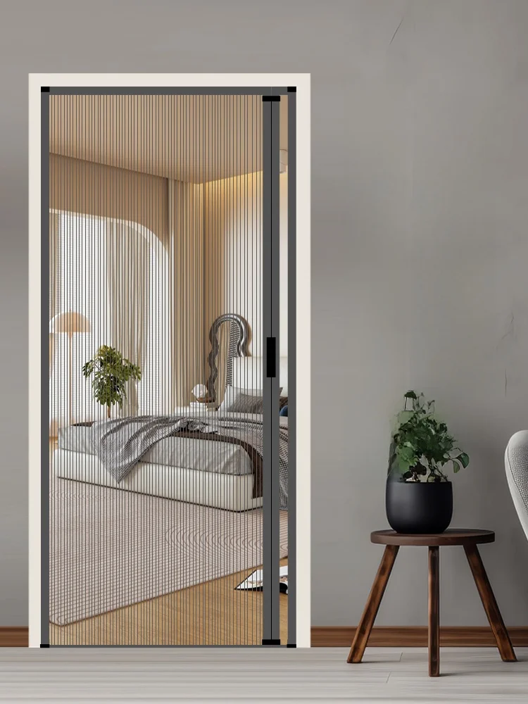 

Thiened из алюминиевого сплава, невидимый экран, дверь без перфорации, раздвижная выдвижная защита от комаров, занавеска для домашнего использования, самостоятельная установка