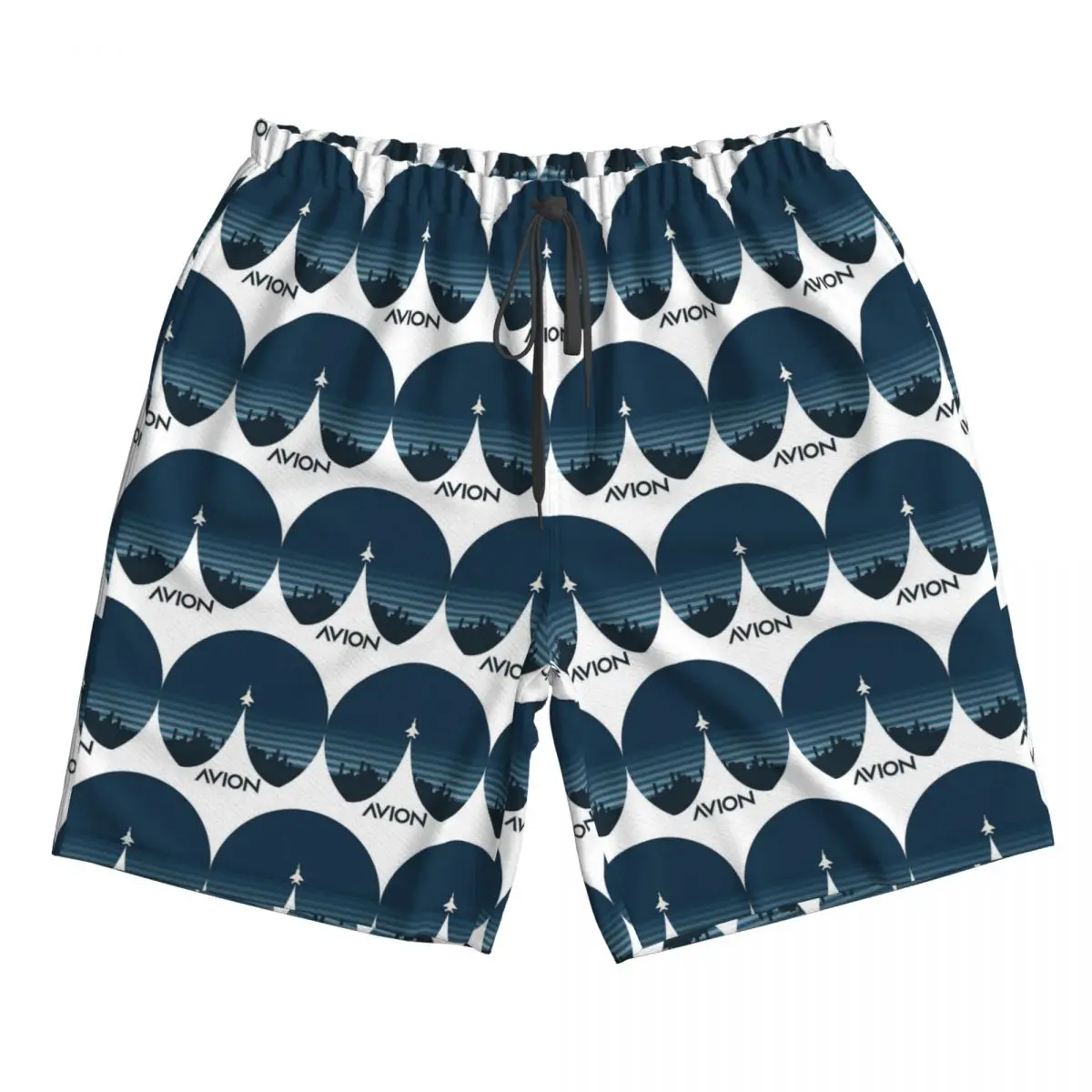 

Aviation Fighter Aircraft Above The City Trunks Beach Board Shorts Casual Quick Dry Swim Summer Men Pants
