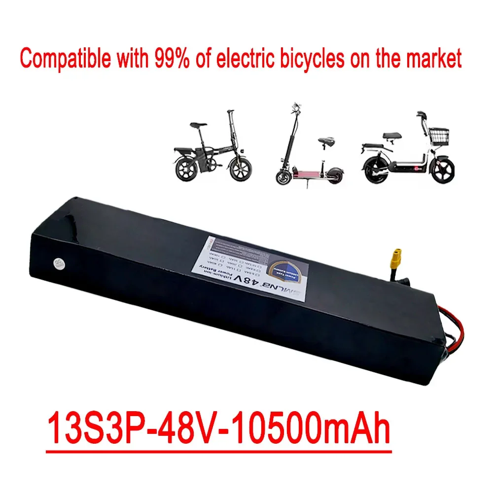 13S3P E-bike Electric bicycle Scooter 48v 10.5Ah 1000w Lithium Li-ion Battery Pack For 54.6v with discharge BMS + charger