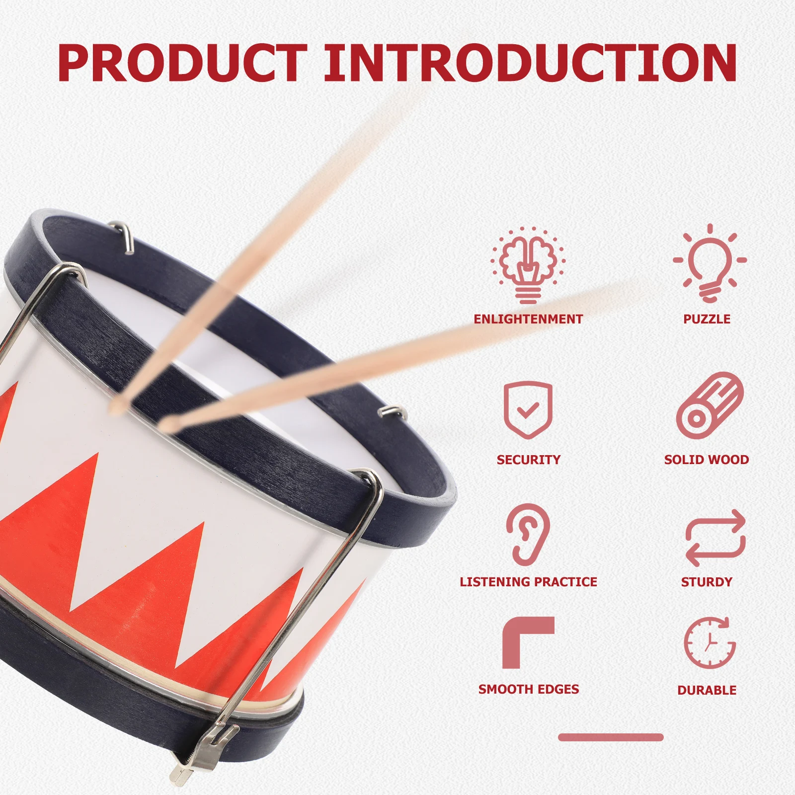 

1 set 1 Set Kids Snare Drum Metal Percussion Instrument Educational With Drumsticks, Western Drum For Children Musical Learning,