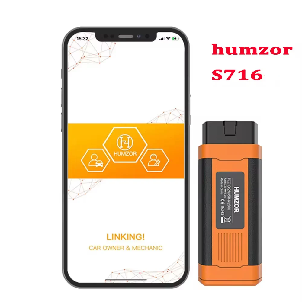 Humzor S716 Diagnostic Scanner Obd2 Software Update BlueTooth 5.0 Quickly Reading Reset Service Diagnostic Tools PK Humzor ND326