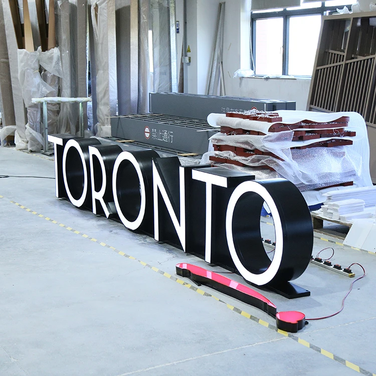 123Hot Customize 3d Channel Letters Logo Light Building Vertical Outdoor Led Sign Wall Led Signage Outdoor Store Front Building