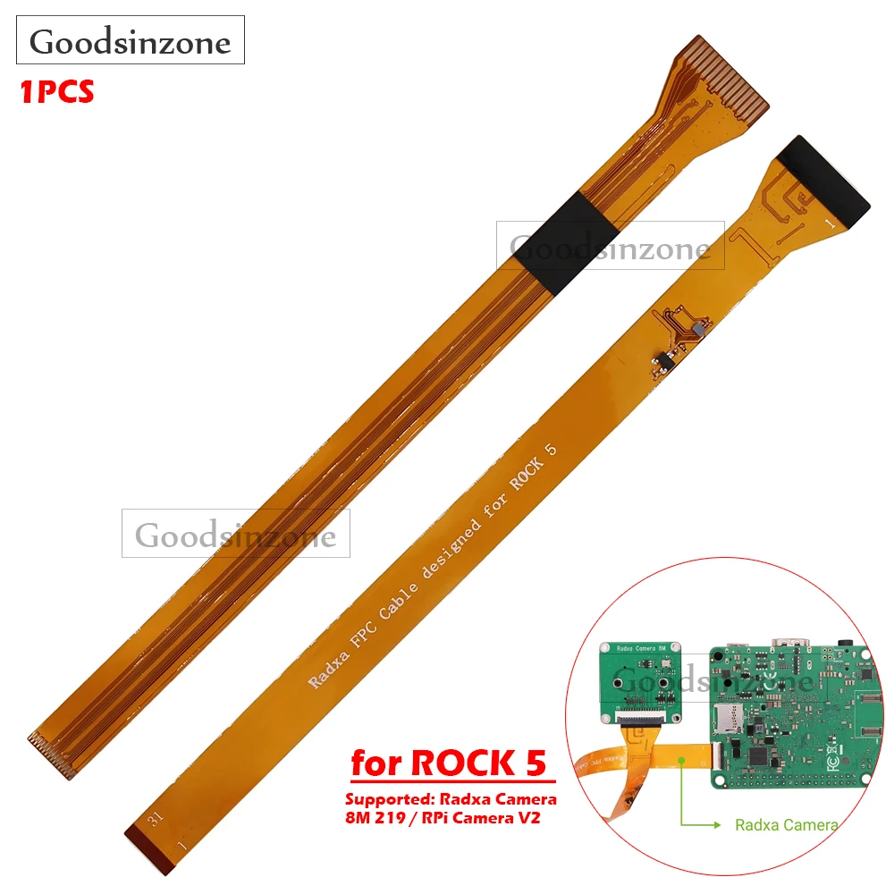 Radxa ROCK 5 Camera FPC Cable - 31-Pin to 15-Pin Adapter for Camera 8M 219 & Raspberry Pi Camera V2