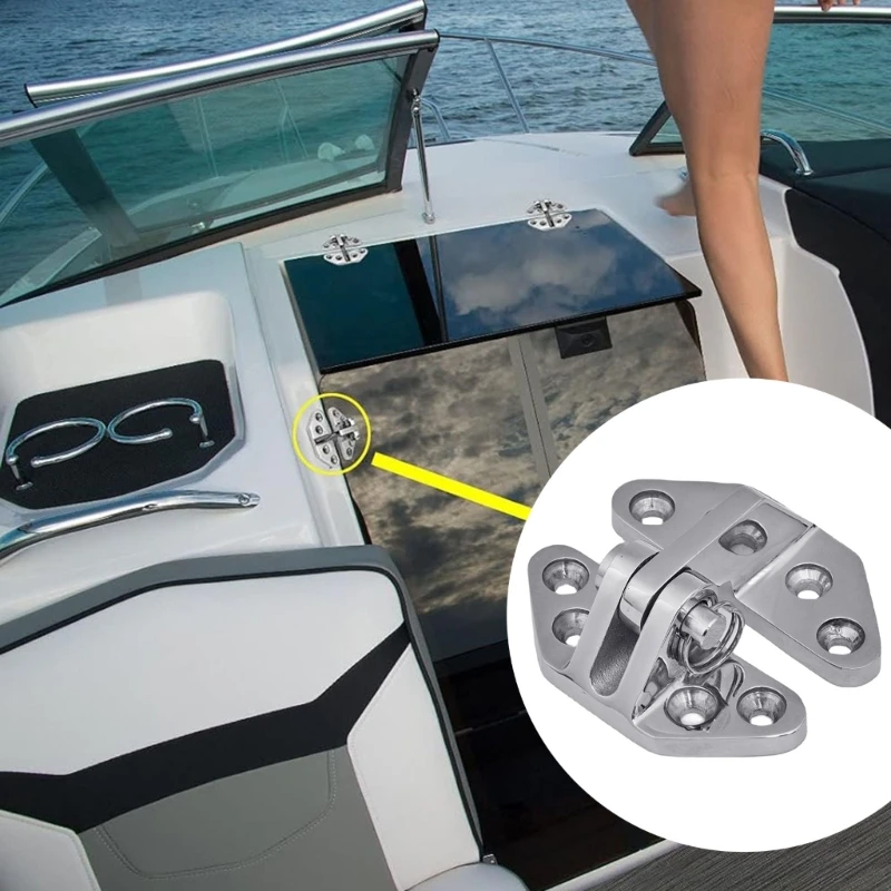 Saltwater Resistant 316 Stainless Steel Boat Cabin Hinges, Rustproof High Gloss Finish, 66x71mm Luxury Vessel Components