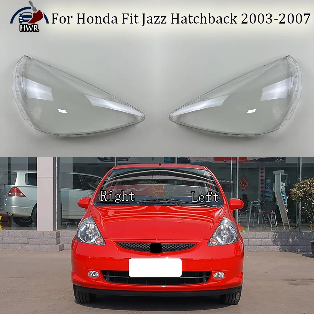 Dla Honda Fit Jazz Hatchback 2003 2004 2005 2006 2007 reflektor samochodowy Shell przezroczysty klosz osłona reflektora soczewka pleksi
