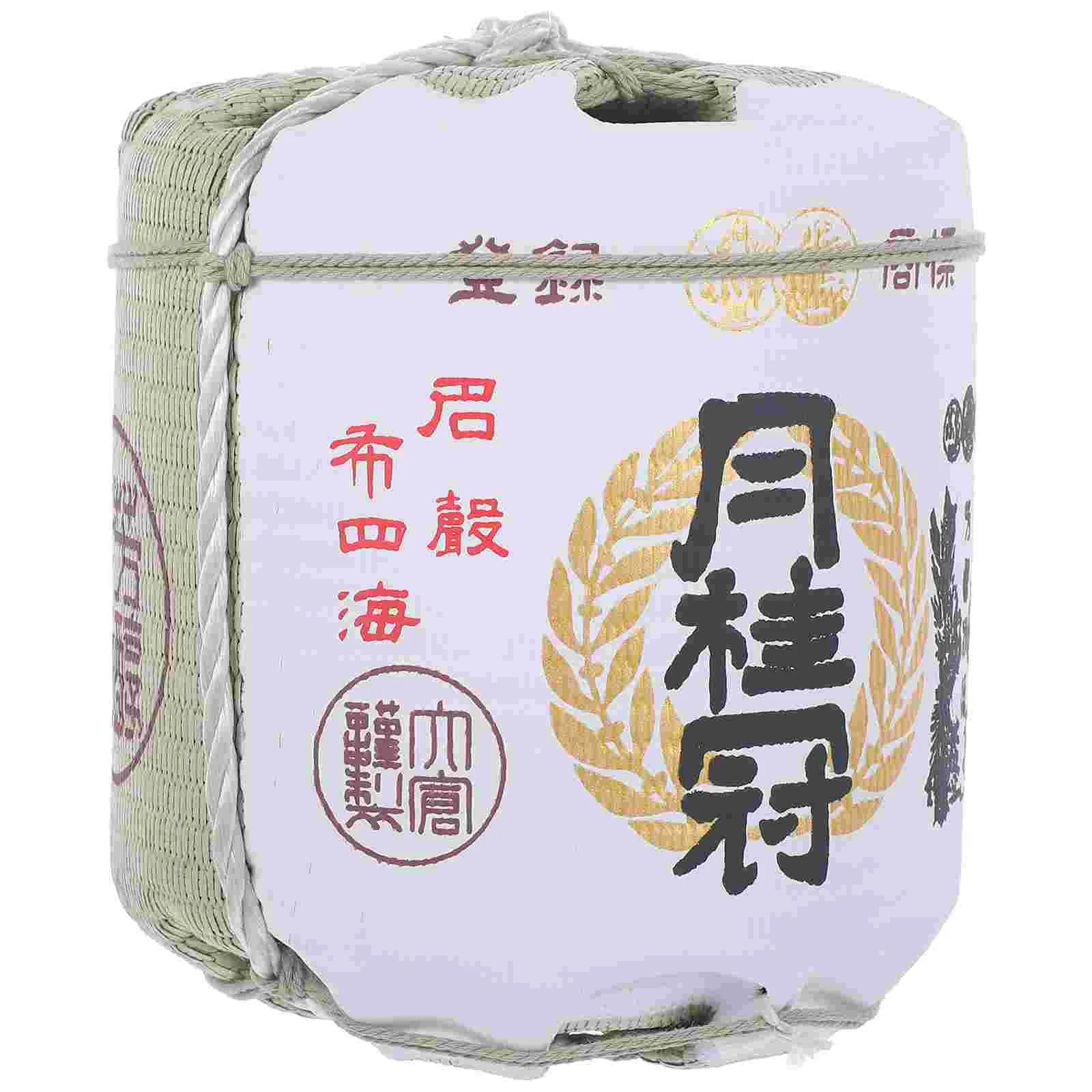 Door Japanese Sake Barrel Decoration Style Statue Restaurant Ornament Outdoor Toys