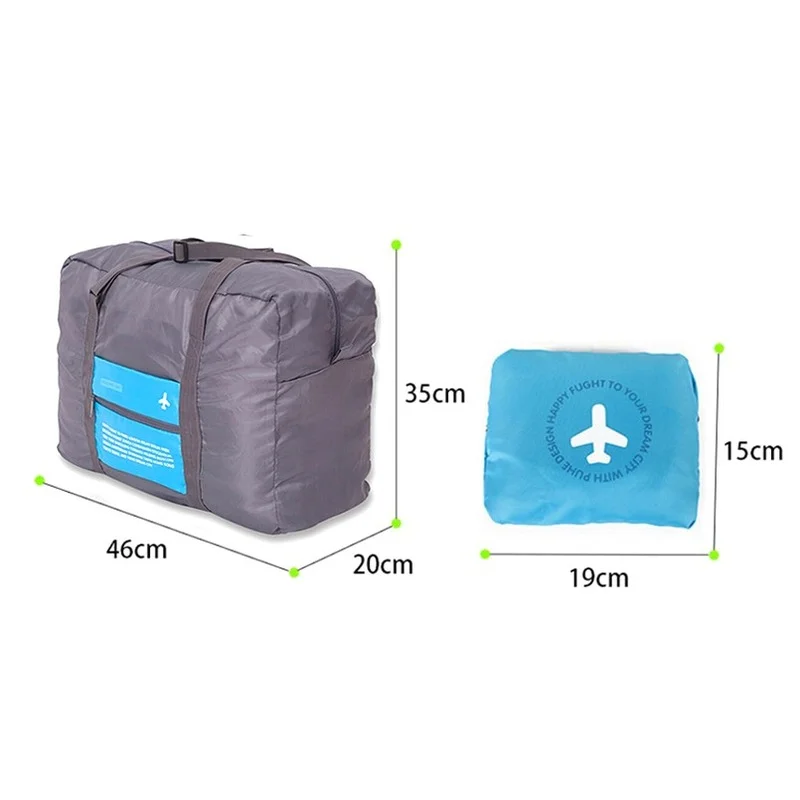 Fashionable Oxford Cloth Travel Bags Large Capacity Folding Waterproof Travel Bag Handbag Trolley Travel Stereo Storage Bag