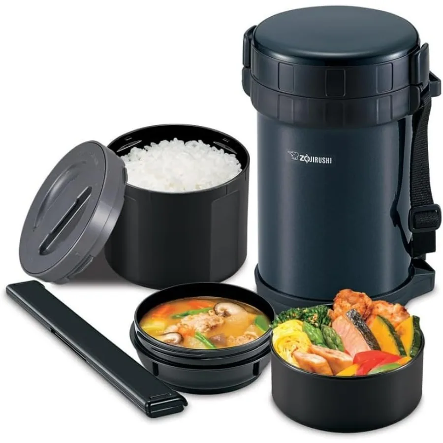 

SL-XE20AD Classic Stainless Insulated Lunch Jar 50 oz. Navy Food Storage Durable Stainless Steel Cool Blue Design Keeps Meals H