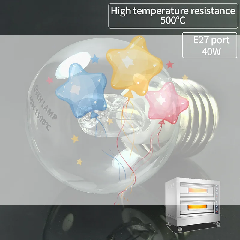 1Pc E27 40W Oven Lamp Light Microwave Oven Bulbs 220v High Temperature Resistant 500 Degree For Display Cabinet Light Bulb