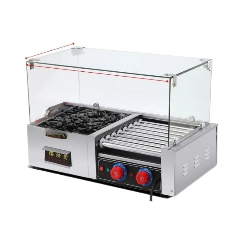 

Electric volcanic stone sausage grill hot dog machine commercial gas desktop sausage plug-in plug-in gas stall sausage