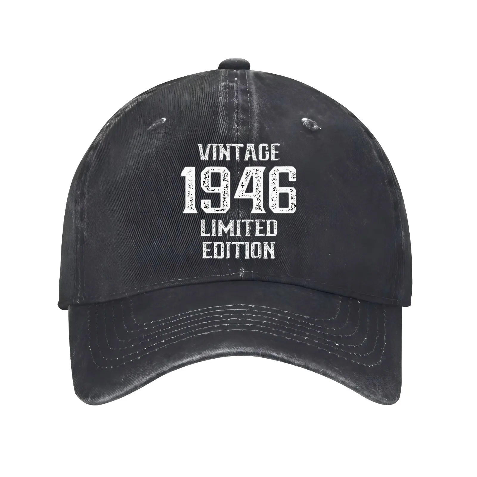 Vintage 1946 Limited Edition Baseball Cap Distressed Denim Washed Style Unisex Adult Outdoor Sports Cap