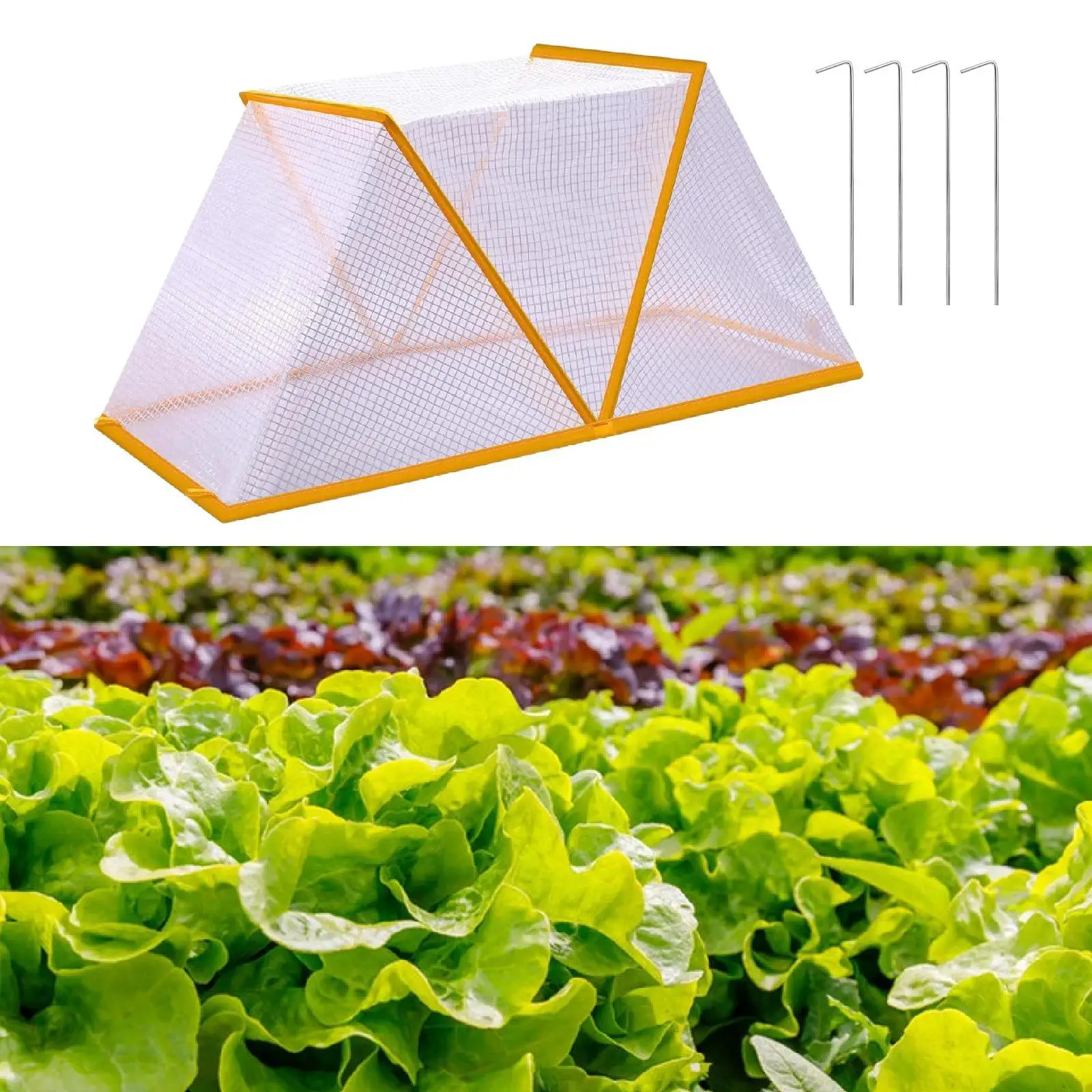 Garden Row Accelerate Plants Cover with Ground Stakes,Plant Cage Guard for Plant Pot Planter Flower Beds