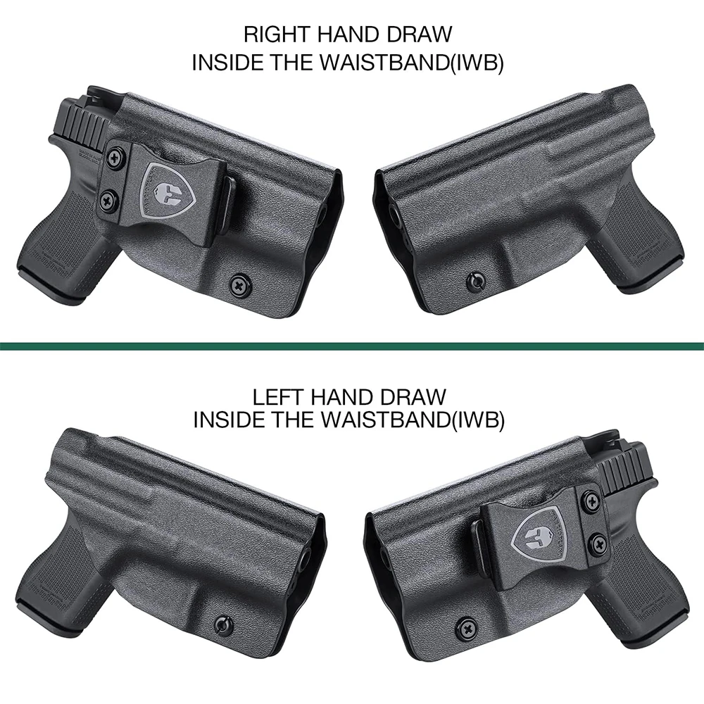 IWB Kydex Holster,Only Fit For Glock 42,Inside Waistband Concealed Carry Holster,1.5 Inch belt,Right /Left Hand Option