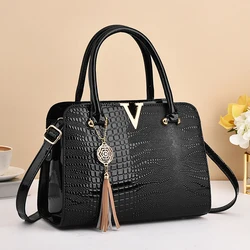 High-end alligator print women's handbag, fashion gradient all-in-one travel single shoulder crossbody bag