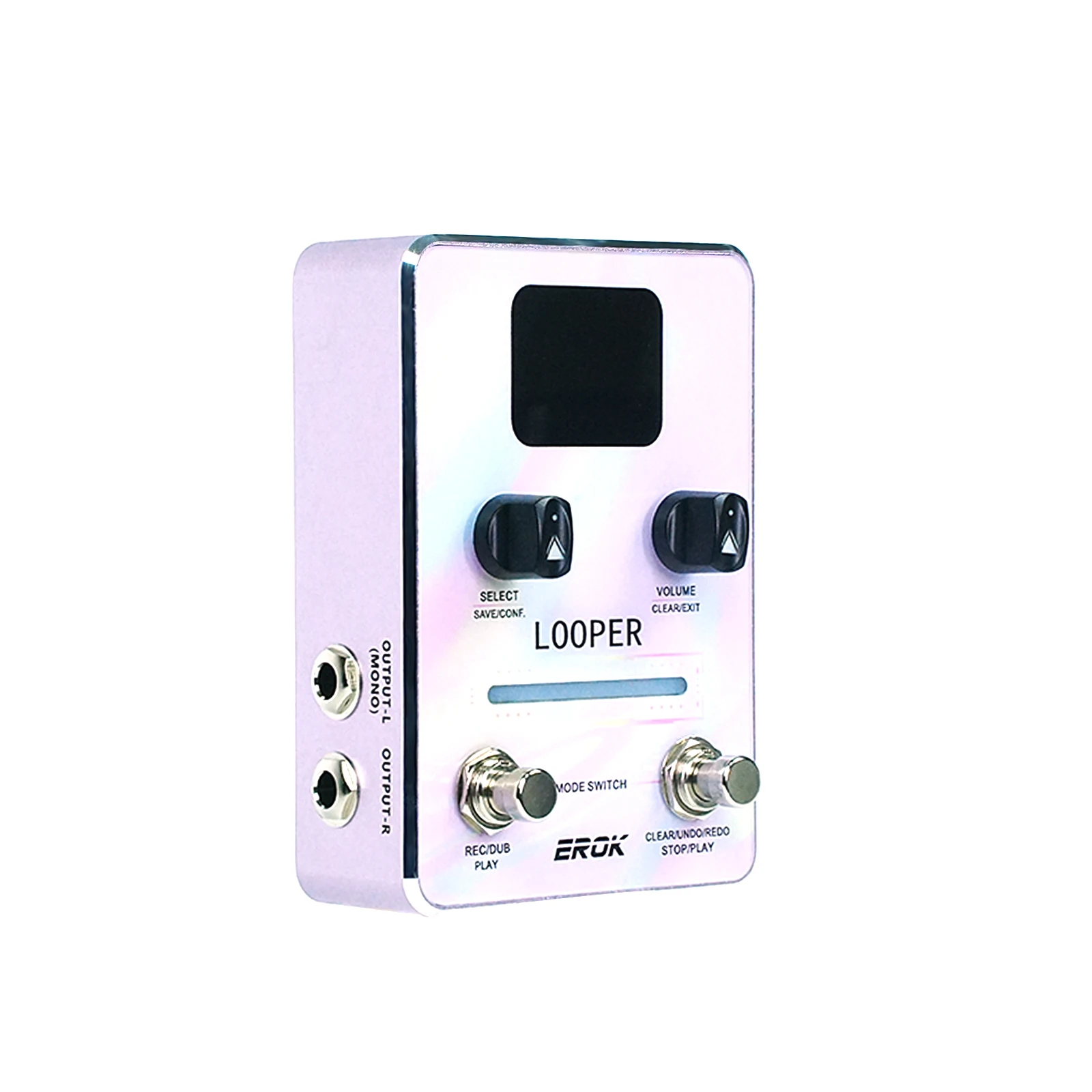 EROK Looper Guitar Pedal, with 40 Slots 160 Mins Looping Time, Stereo Guitar Loop Pedals with Screen for Electric Guitar/Bass