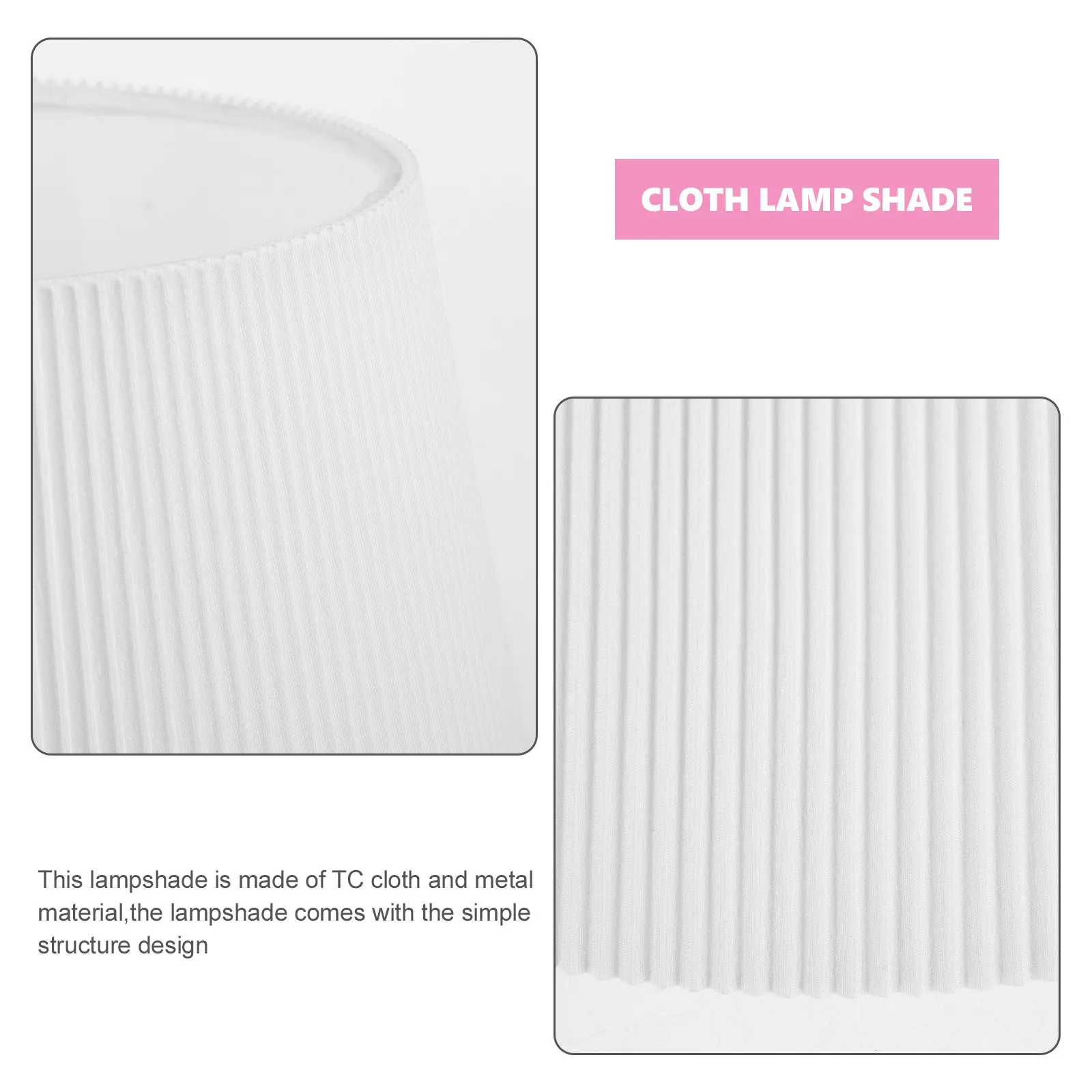 Cloth Metal Lamp Shade Replacement Suitable for Table Desk Floor Bedside Lamps Elegant Design Soft Warm Light Decorative Use
