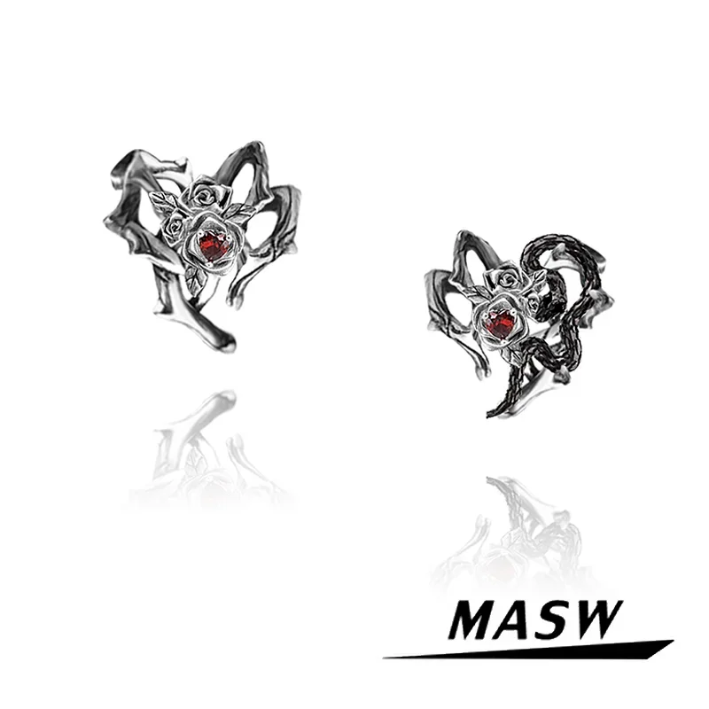 

MASW Original Design 2024 New Trend Cool Style Hiphop Snake Stud Earrings For Women Girl Gift Modern Jewelry Accessories