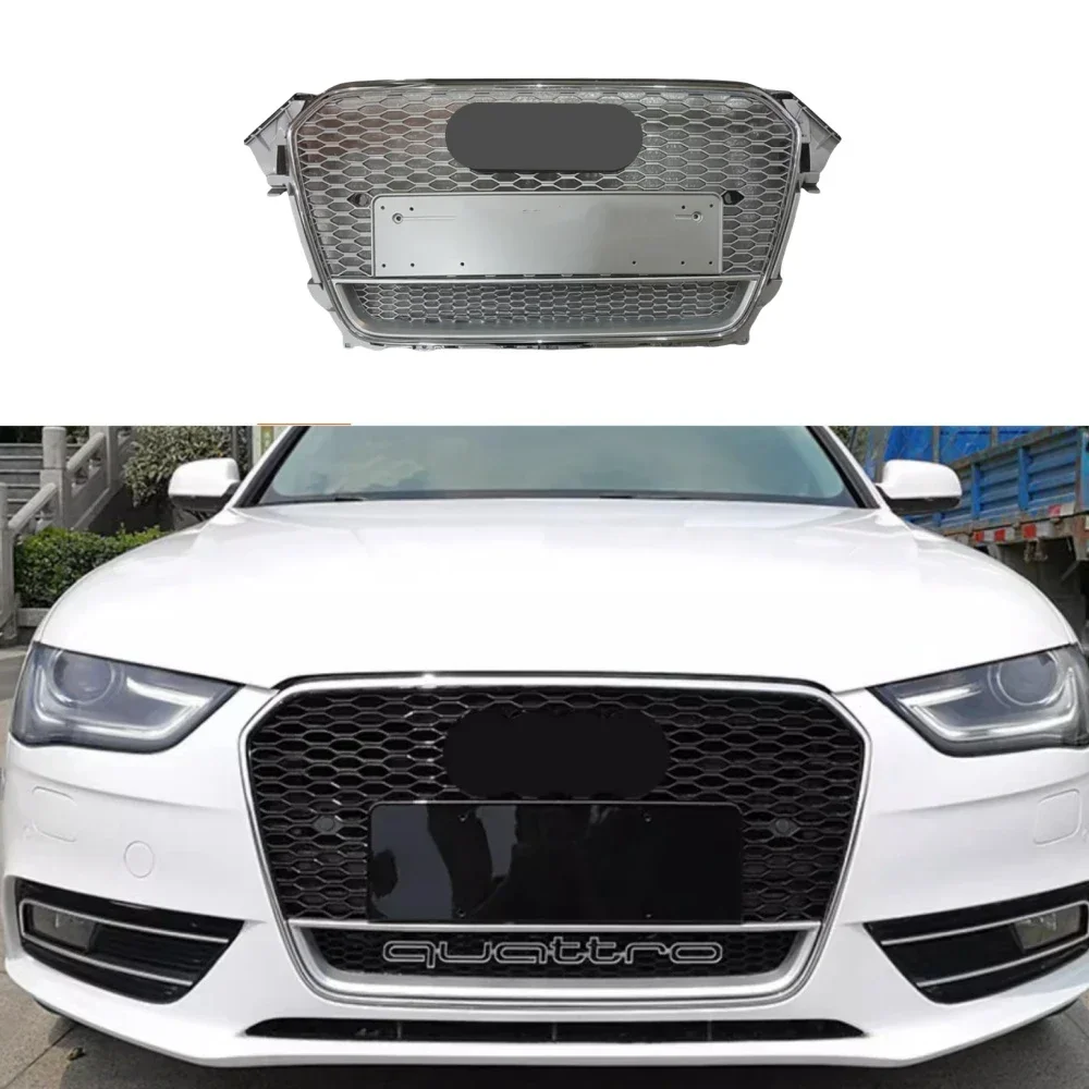 

For RS4 Grill Racing Grills Front Hood Grille Car Front Bumper Grill Center Grille for A4/S4 B8.5 2013-2016