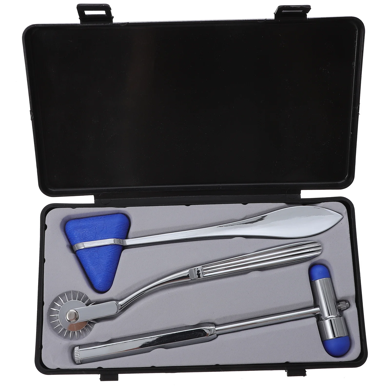 

3pcs Reflex Hammer Kit Neurological Percussion Hammer For Clinic Hospital Use Zinc Alloy Triangle Shaped Diagnostic Tool