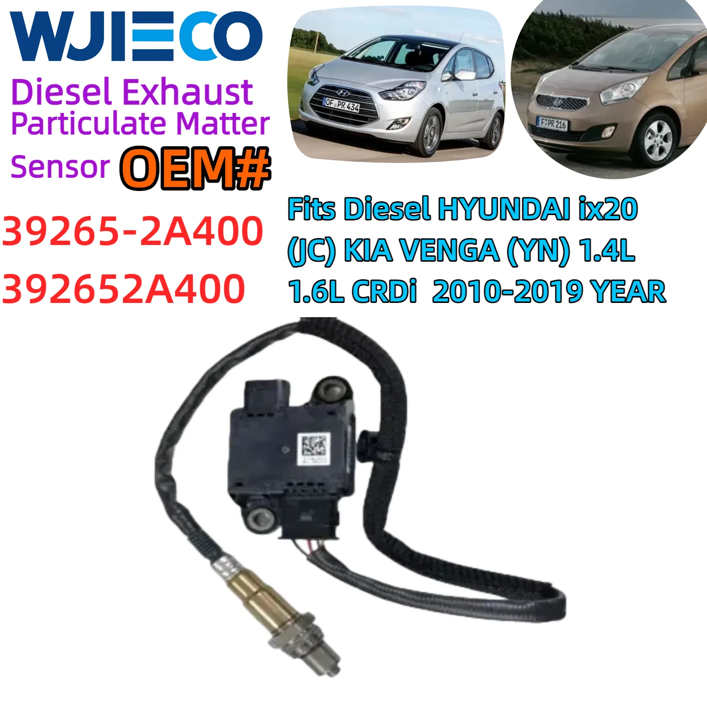 

39265-2A400 Particulate Matter Sensor PM Sensor Fits Diesel HYUNDAI ix20 (JC) KIA VENGA (YN) 1.4L 1.6L CRDi 2010-2019 YEAR