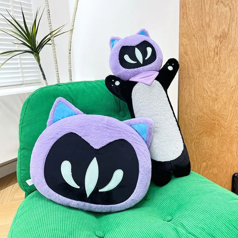 

Новая большая плюшевая игрушка Valorant OMEN Shadow Cat, 100 см, милый аниме-персонаж, мягкая кукла, подушка, декор для комнаты, подарок