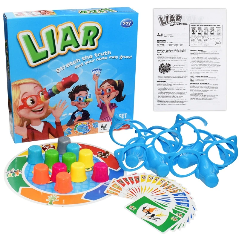 Funny Novelty Entertainment Tricky Desktop Game Liar Fibber Game Hilarious Noses & Glasses Puzzle Game