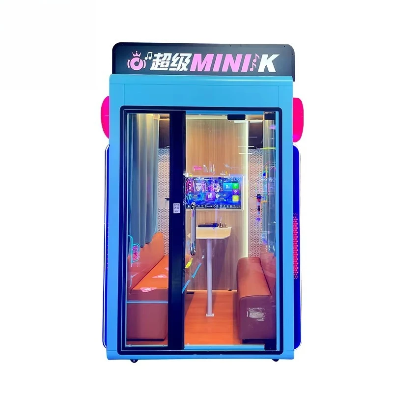 Latest Commercial Entertainment Device Self Singing Booth Mini Game Hall KTV Coin Karaoke Cabin With Payment Control System