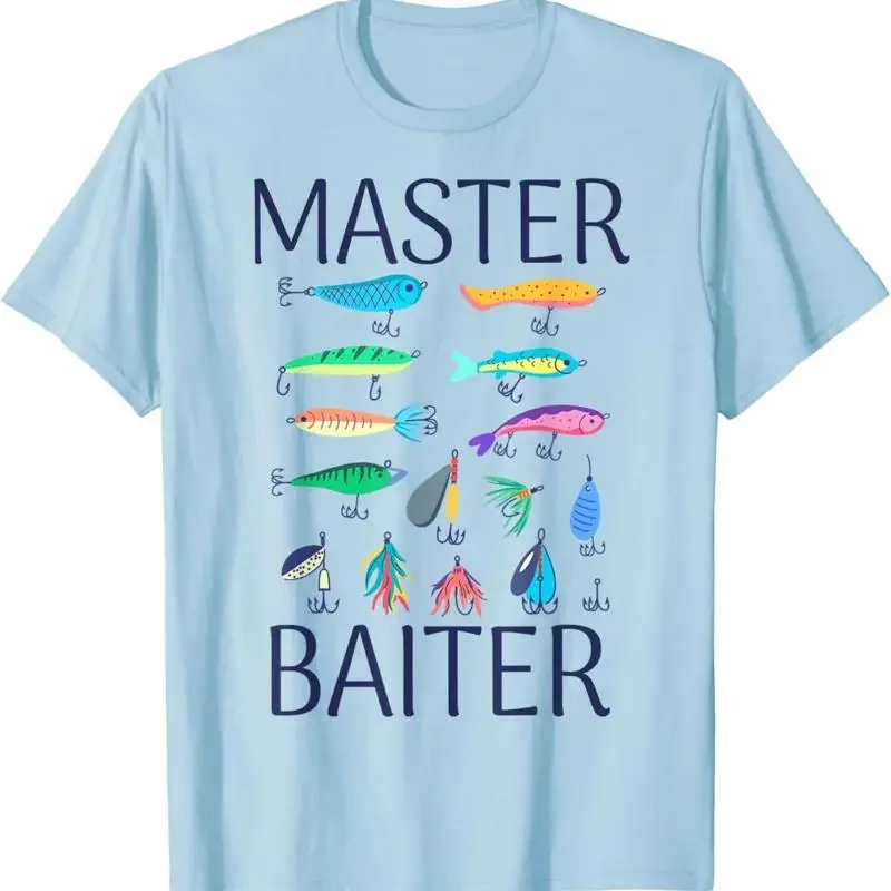 Fishing T Shirt Kids Toddler Boys Girls Master Baiter Funny