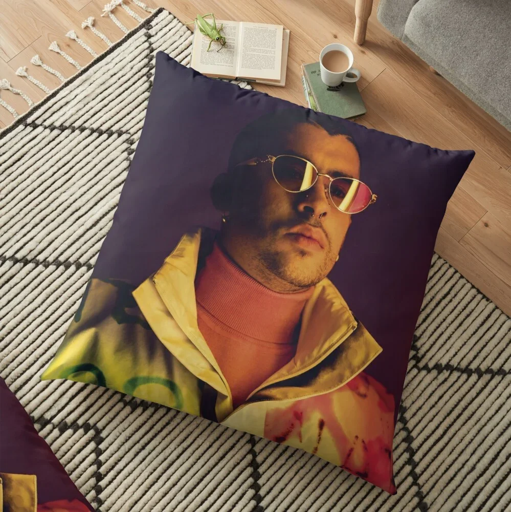 Bad Bunny Fan & Gear Pattern Square Pillow Case Sofa Decorative Throw Pillow Cushion Cover Home Accessories