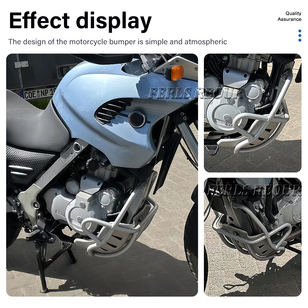 Motorcycle Crash Bar & Engine Guard for BMW F650GS (99-08) & G650GS (08-15) | Dakar Bumper, Radiator Grille, Sertao Model 10-14