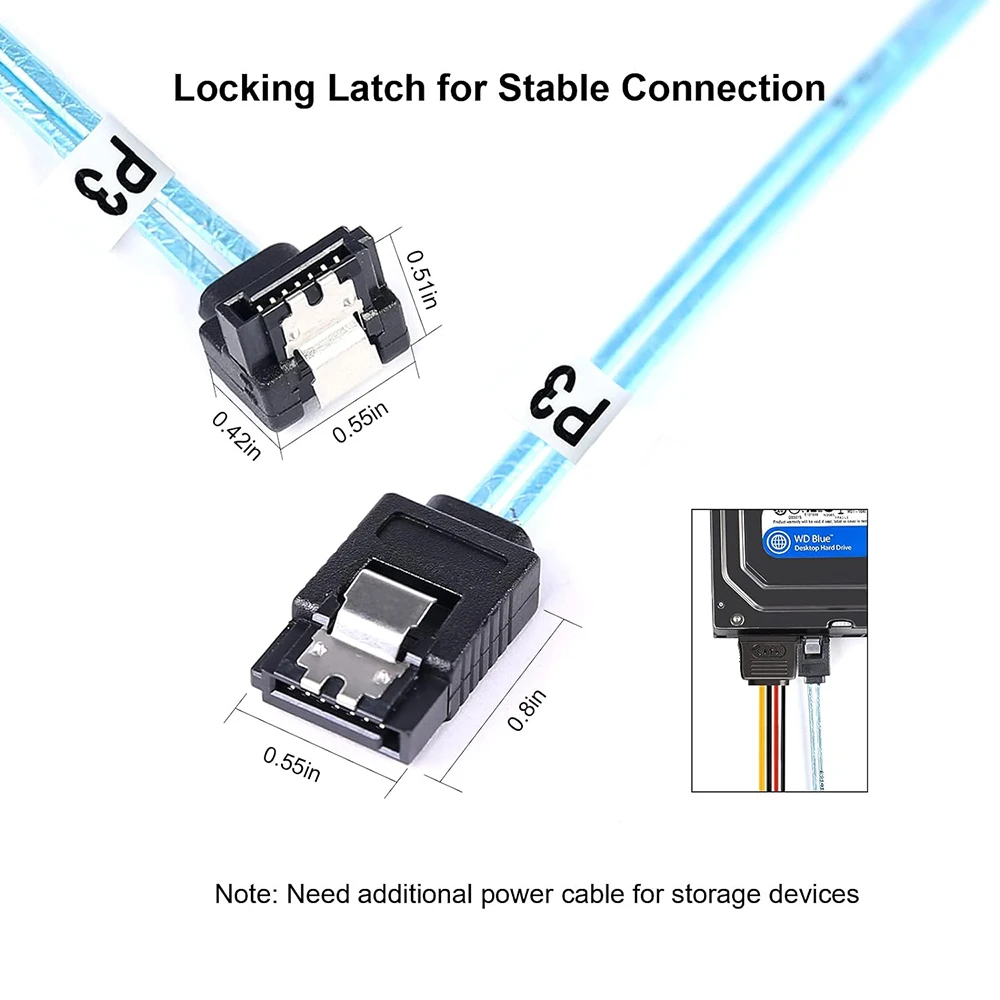 High Speed 6 Ports SATA 7p to 6 Ports SATA 90 Degree Right Angle Cable for Servers