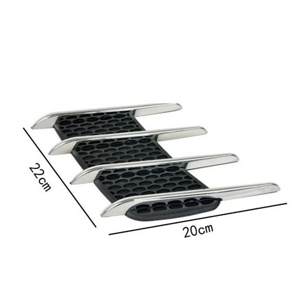 

1pc Shark Gill Air Vent Decoration Strip For Car Auto Accessories Universal Fit No Drill Installation Engine Cover Decor