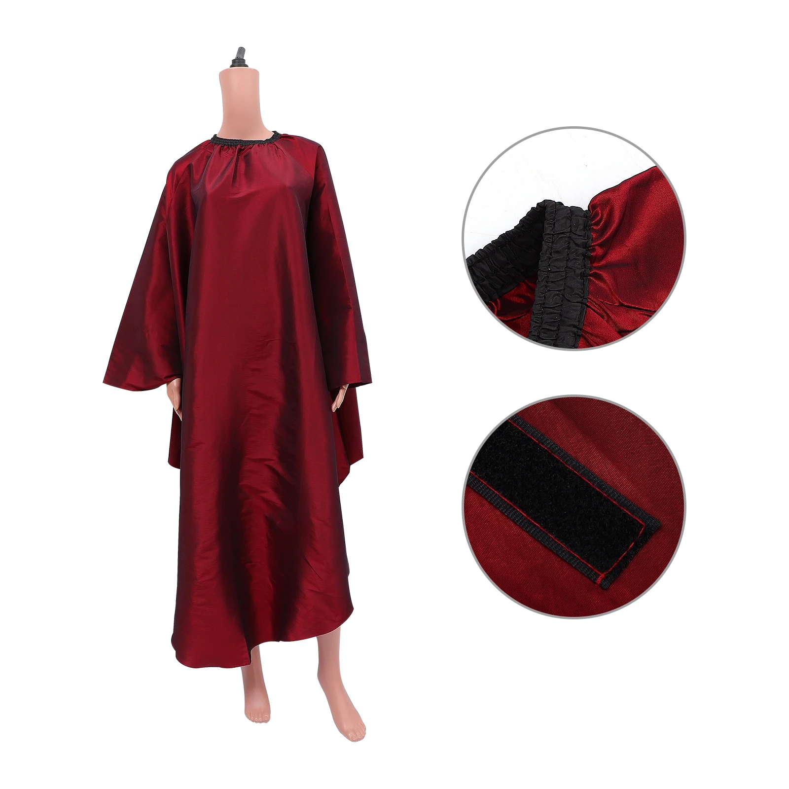 

Hairdressing Salon Barber Cape Reusable Waterproof Stylish Hair Cutting Cape for Men Women Barbershop Use Red