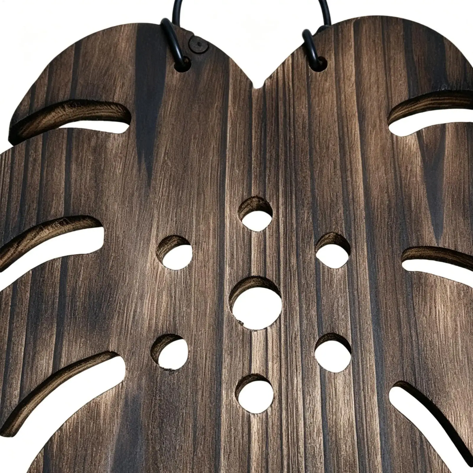 Wall Planter Indoor Monstera Leaf Shape Vase Wooden Panel Wall Vase For Home Living Room Kitchen Hallway Workplace Apartment