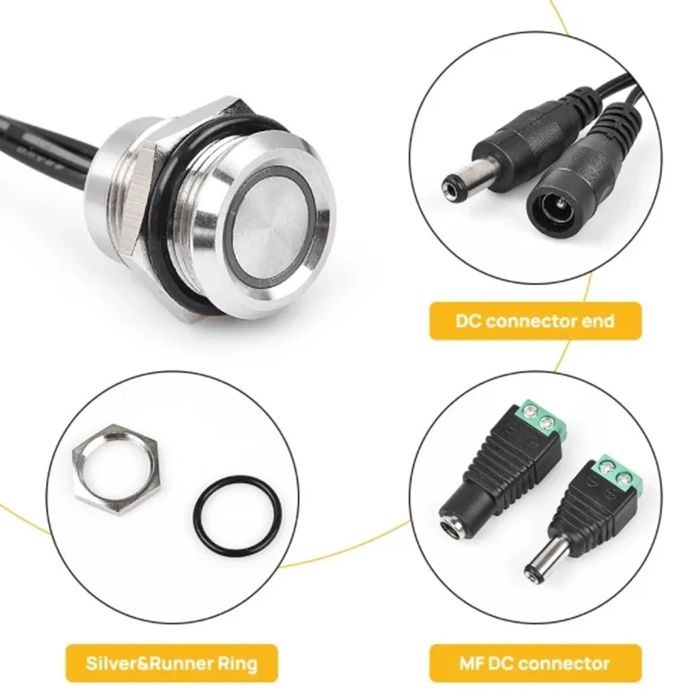 Stufenloser Touch-Dimmer-Schalter DC 12V 24V Vollmetall-Sensor-Controller für LED-Streifen DIY Bett Schrank Schrank Licht