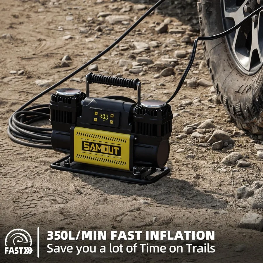 12V Digital Air Compressor Offroad Portable Inflator 12.3 CFM Air Pump Max 150PSI for Heavy-Duty Tires with LCD Control