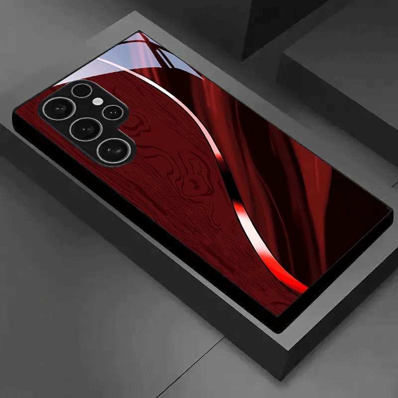 Streamlined design glass phone case suitable for Samsung Galaxy S26 S25 S24 S23 S22 S20 FE/Ultra/Plus anti drop back cover