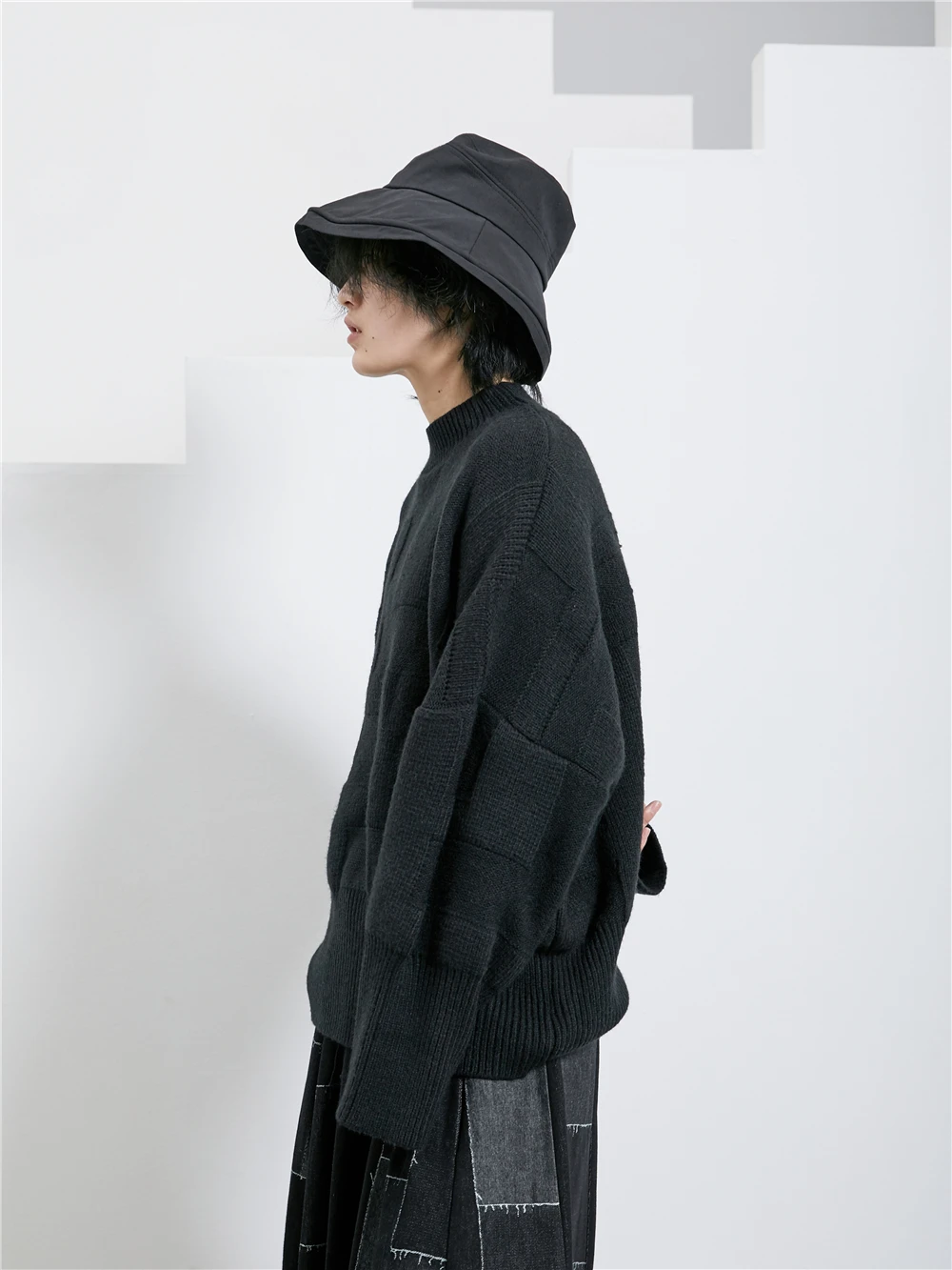 UMI MAO Big Brim Hat Stitching Vacation Spring Yamamoto Dark All-match Fisherman With Niche Hats Designer Bonnet Men Women