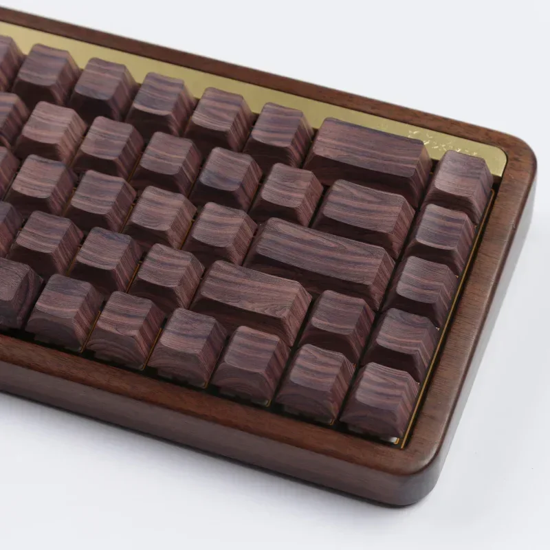 Walnut Wooting Side Cut Light Key Cap Wood Grain 131 Keys Cherry Profile Height Wood Turd HI8 F99 F87 G75