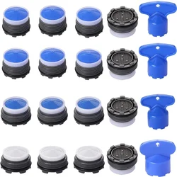 20 Pcs Faucet Aerator Replacement for Cache Aerators and Faucet Aerator Key Removal Tool Tap Aerators Flow Restrictor