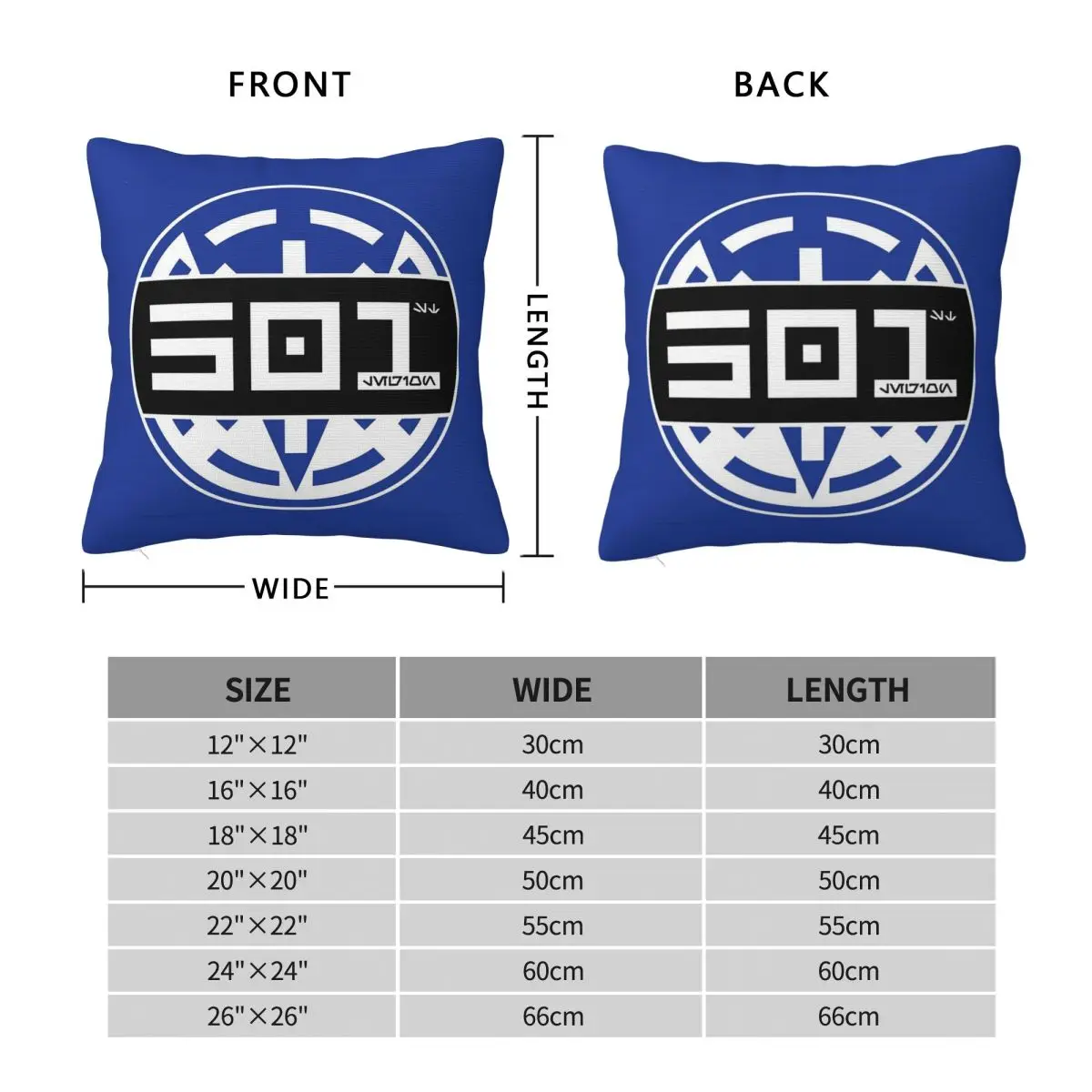 501st Legion Logo Square Pillowcase Pillow Cover Polyester Cushion Decor Comfort Throw Pillow for Home Car