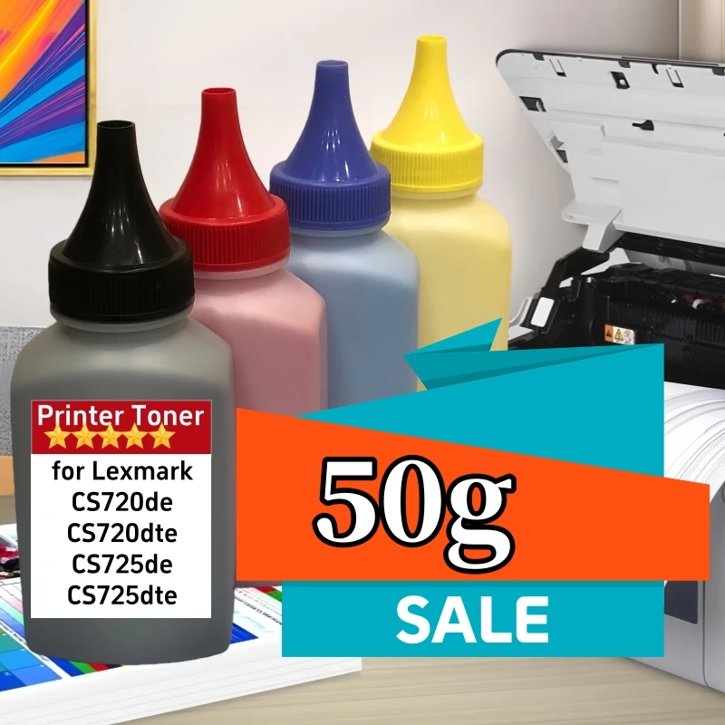 

Цветной тонер-порошок для заправки Lexmark CS720de CS720dte CS725de CS725dte CX725de CX725dhe CX725dthe, 50 г