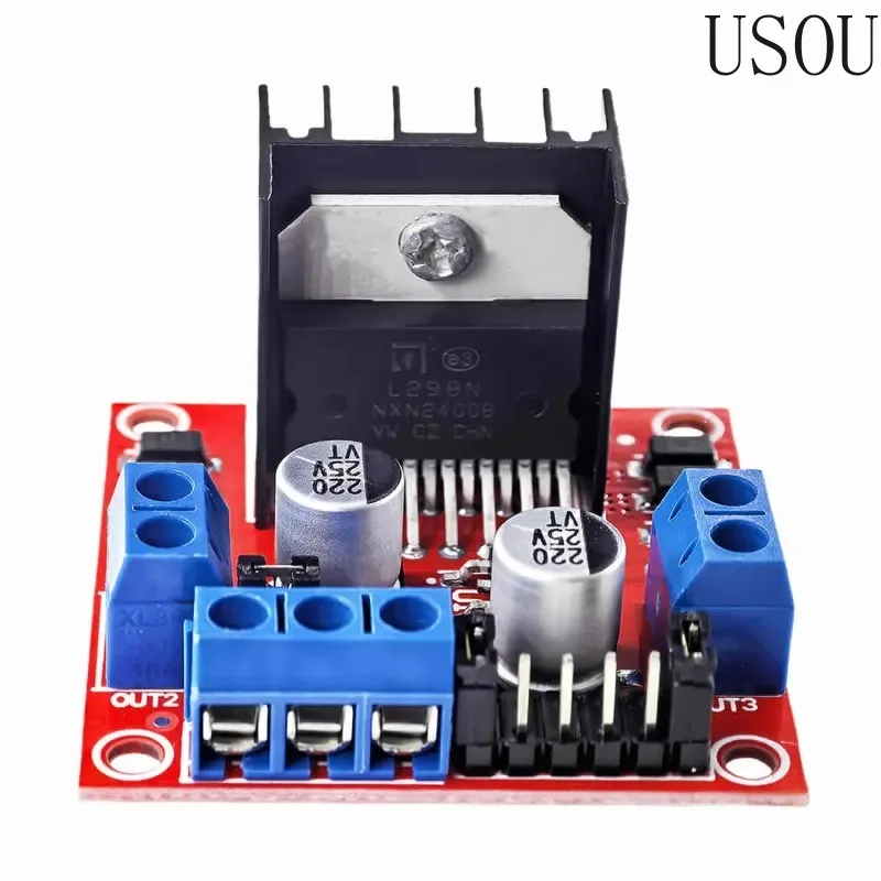 L298N Driver Board Module DC Stepper Motor Smart Robot Car Breadboard Peltier High Power Dual H-Bridge Controller