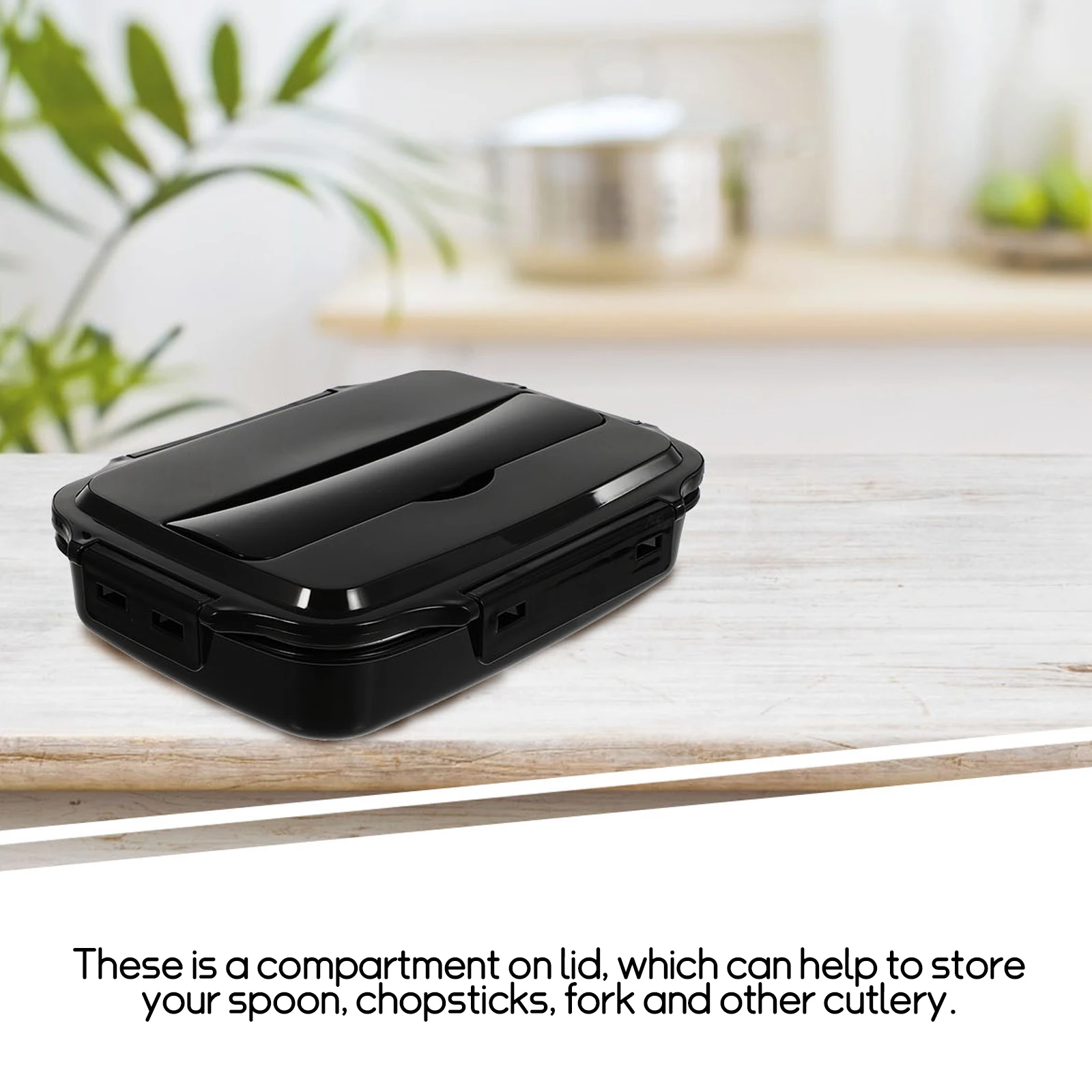 

Stainless Steel Lunch Box 304 Metal Food Container Office Storage Compartment Sealed Reusable Bento Containers Meal Prep Kitchen