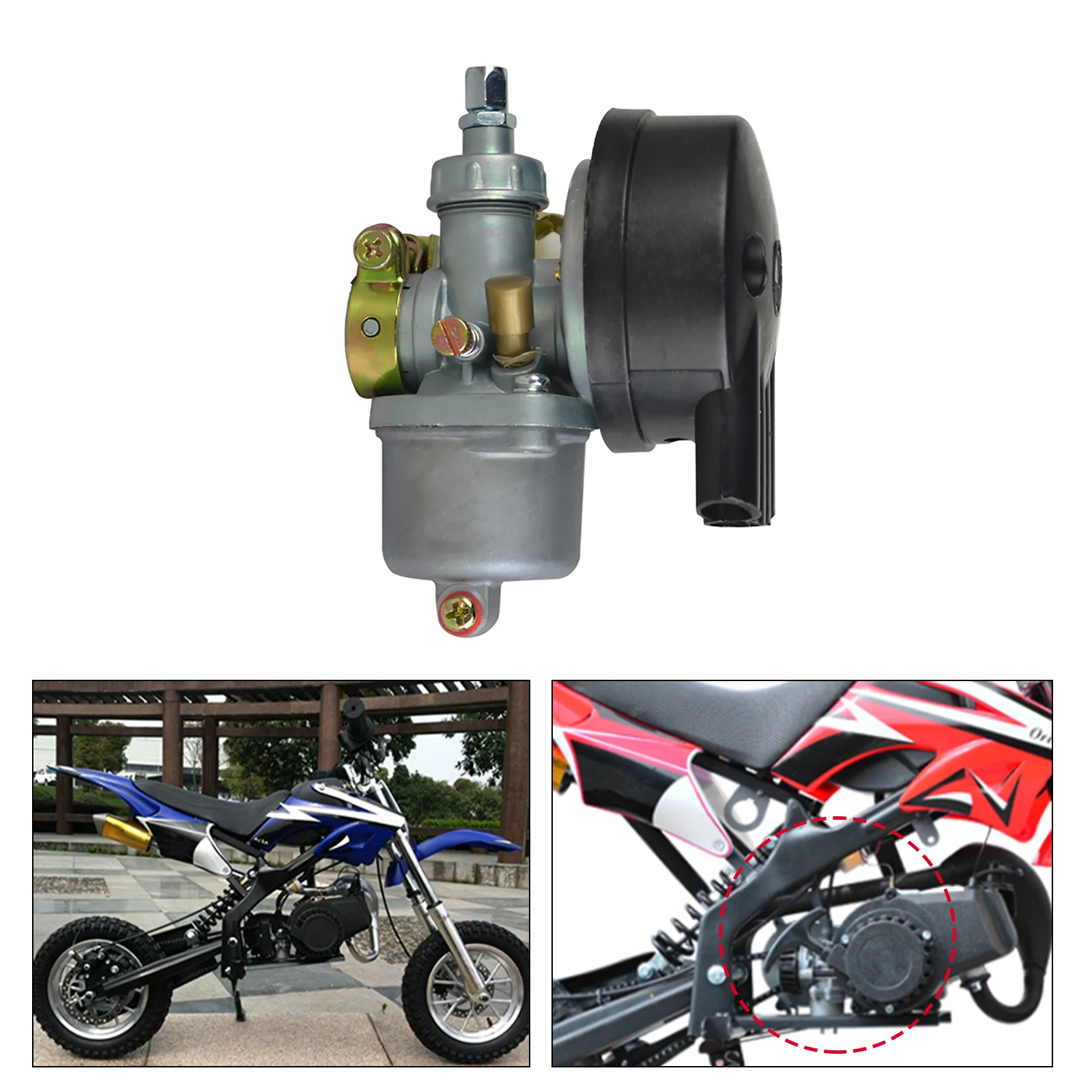 Motorized Bicycle Carburetor Carb for 49cc 50cc 60cc 66cc 80cc 2 Stroke Engine Motor Bike Carburetor