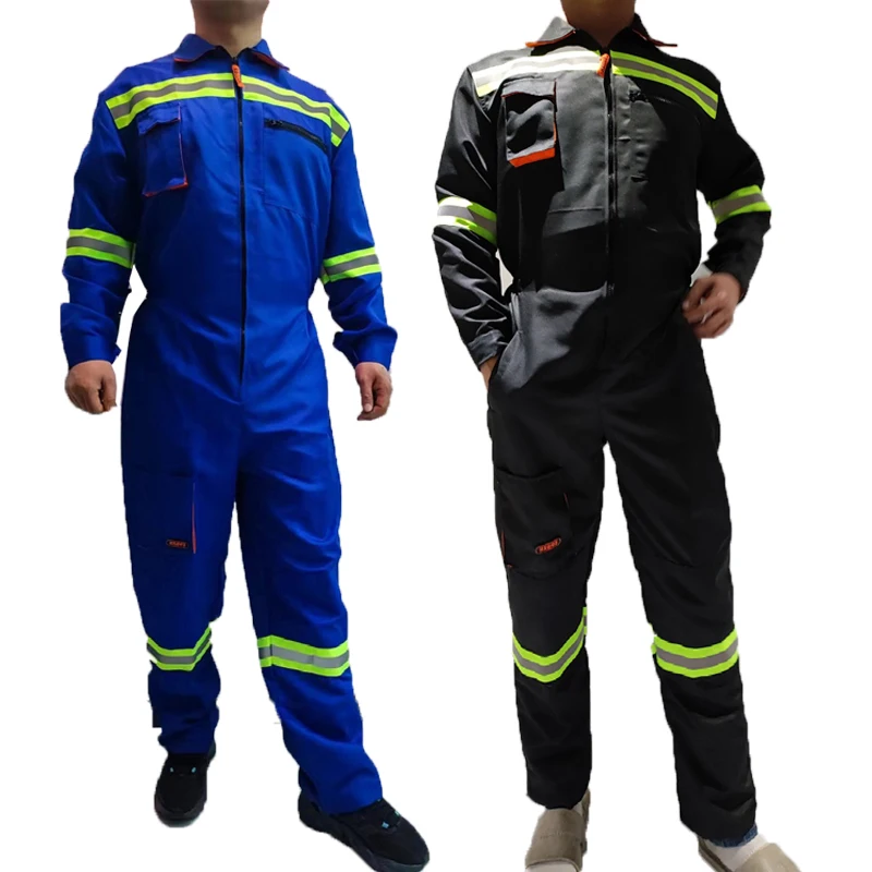 Hi Vis Working Overalls Long Sleeves Multi Pockets Factory Worker Coveralls Work Jumpsuit Welding Suits Workshop Uniforms M-4xl