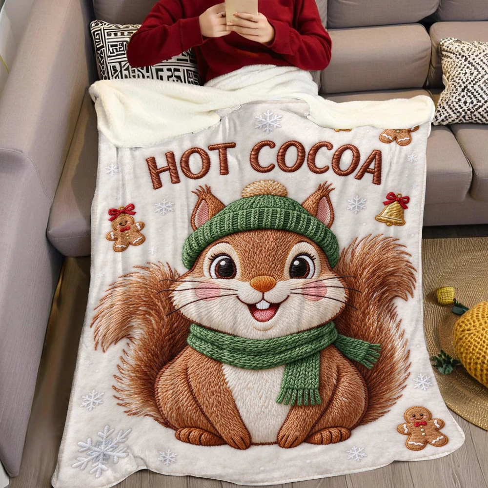 Stitch Maroon Candle Lightweight Flannel Blanket Breathable Cozy Throw Blanket for Spring Summer Sofa Bed Air Conditioning