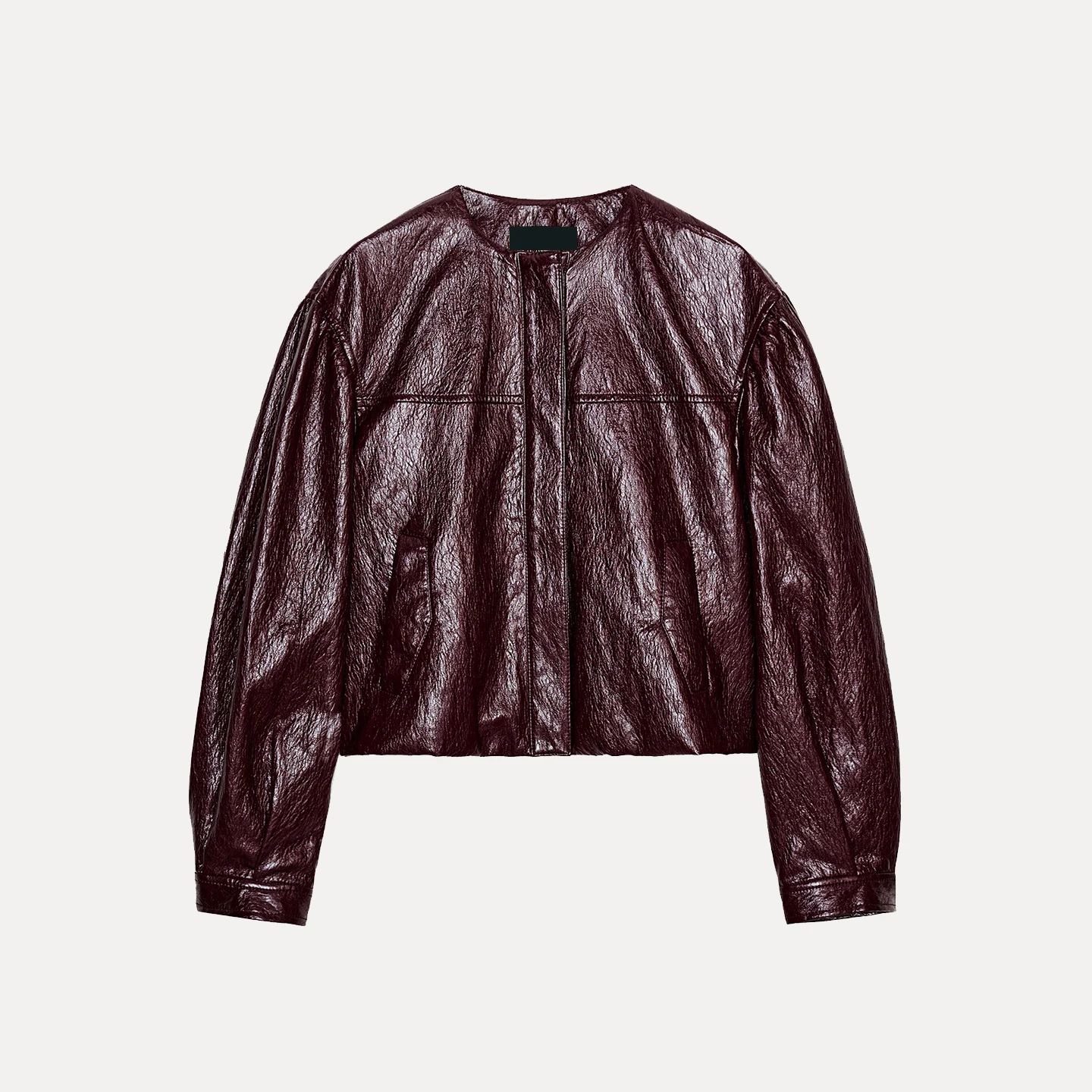 Faionable Round Ne Long Sve Pilot Jaet Damen Casual Loose Fit Ort Mantel Herbst 2025, Marke Z